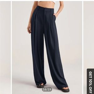 Commense High Waisted Pleat Front Trousers